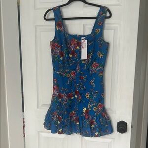 Parker Mahari Blue Floral Dress